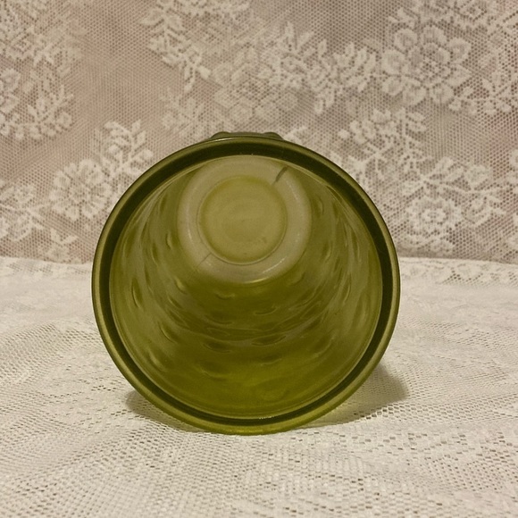 Hoosier? Vintage Green Hobnail Style Vase - Picture 2 of 7